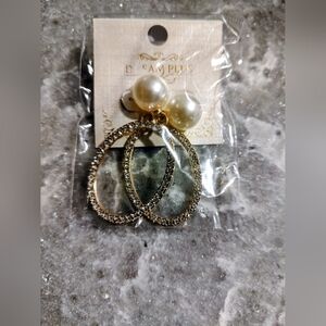 Earrings with pearl look new